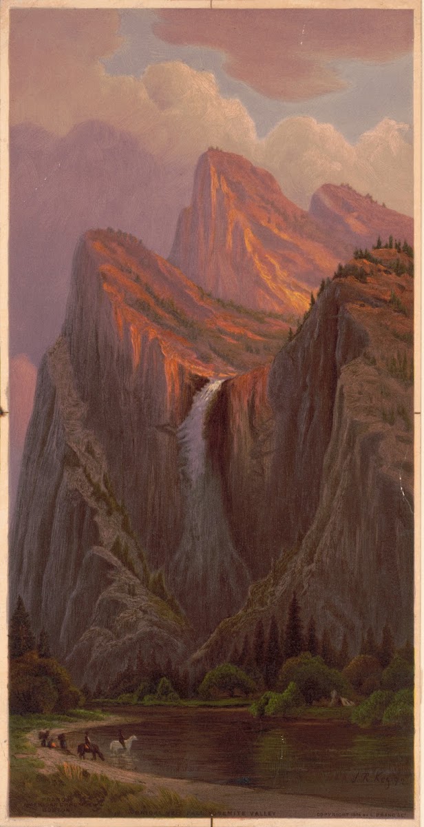 Bridal veil fall Yosemite Valley 1874