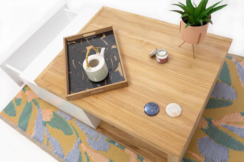 Table basse laquée blanc 2