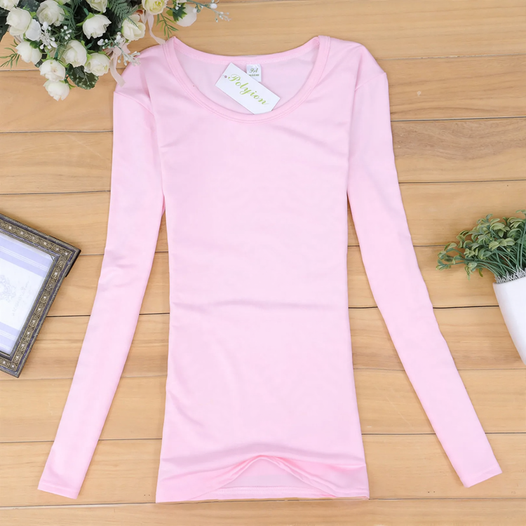 Women's Long Sleeve T-Shirt, Solid Color