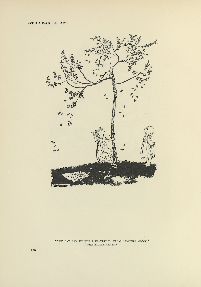 The cat ran up the plum tree  Mother goose 1914