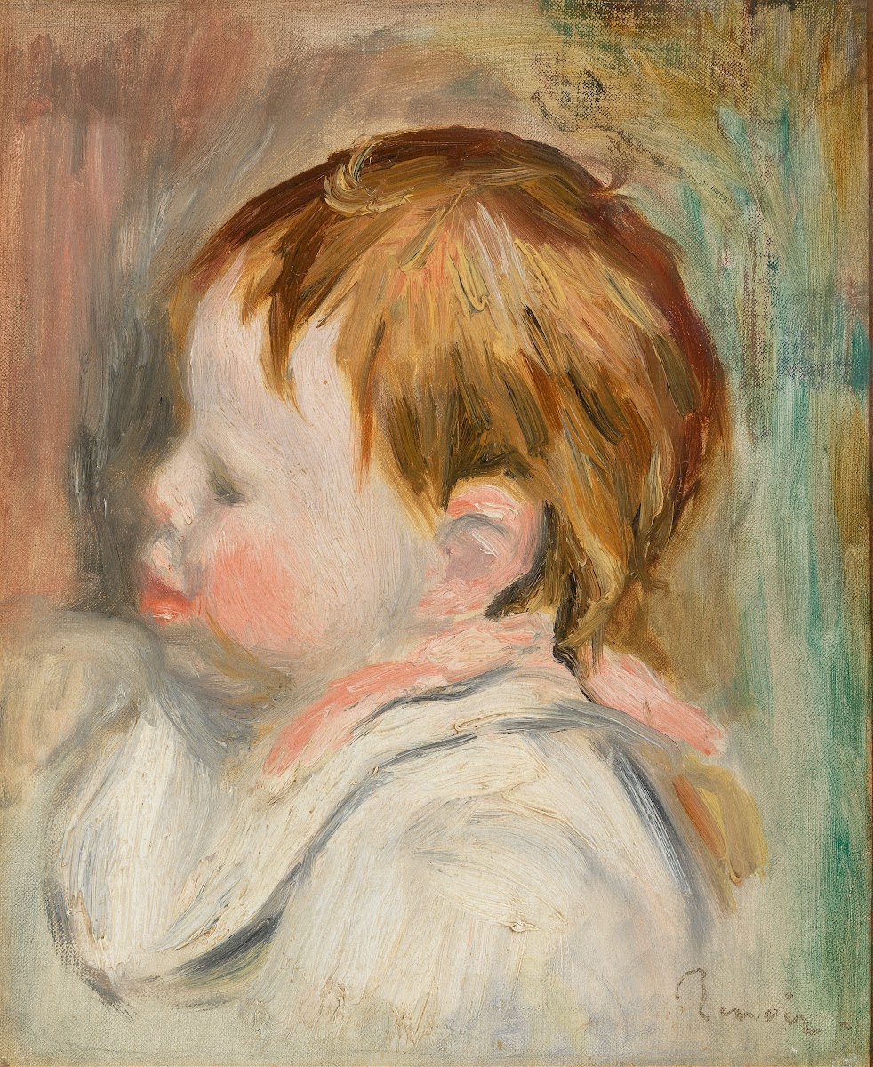 Babys Head Tête denfant profil à gauche c 1895