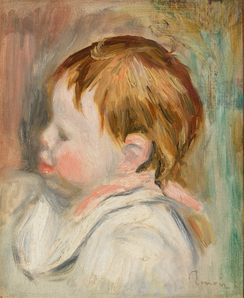 Babys Head Tête denfant profil à gauche c 1895
