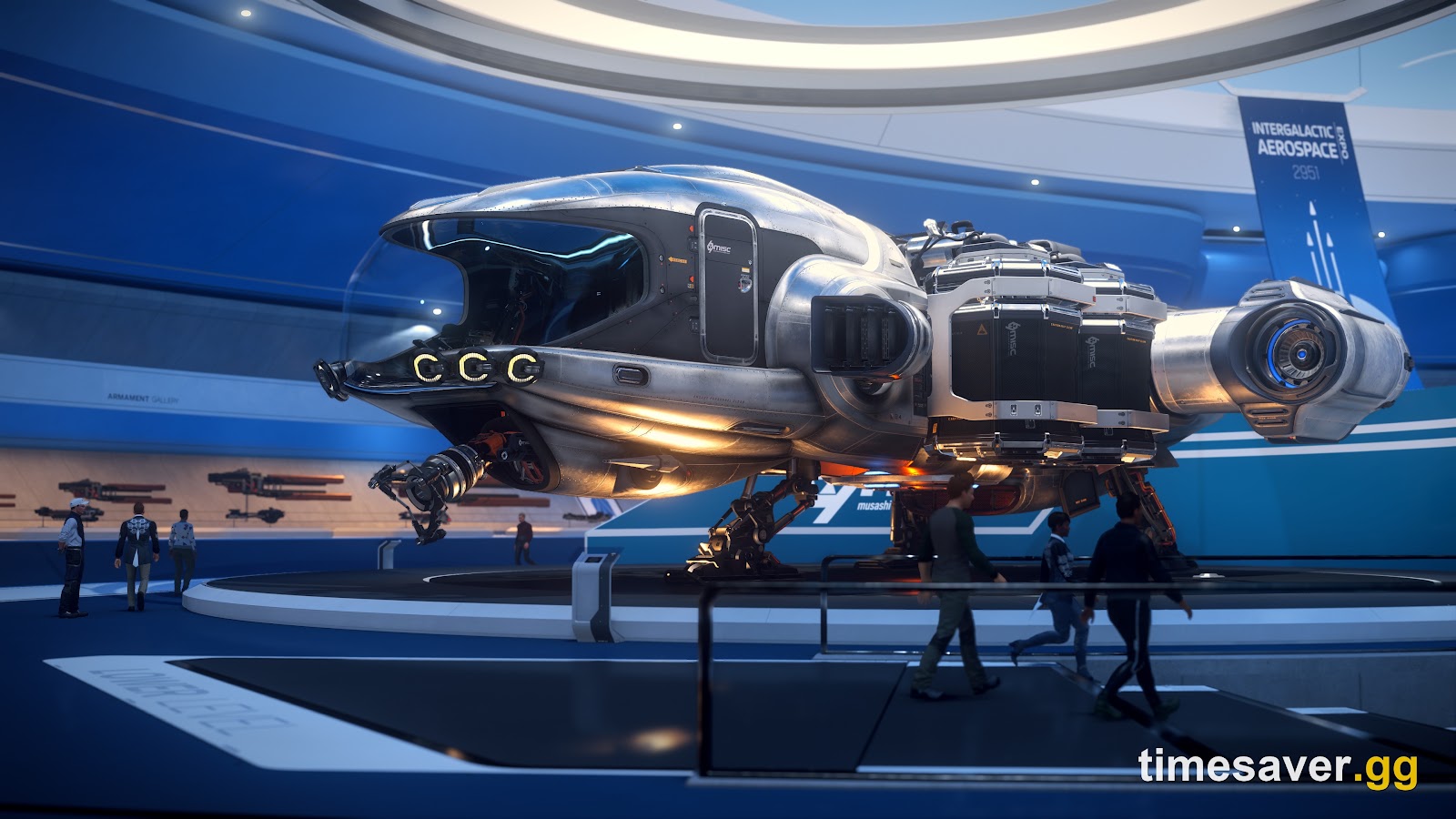 A MISC Prospector mining ship hauling raw ore back toward a station — the step before refining in Star Citizen Alpha 4.10.1