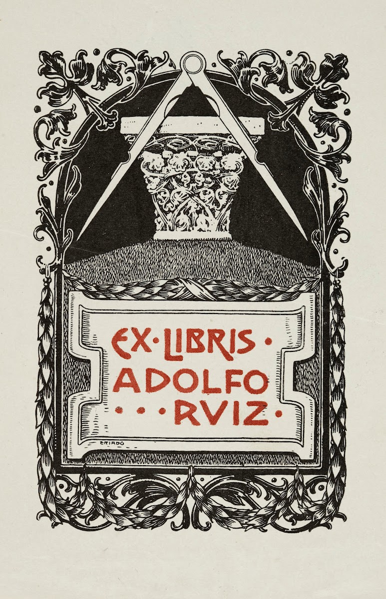 Bookplate of Adolfo Ruiz 1902