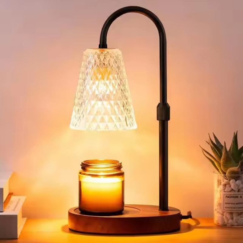 Wooden Aroma Wax Melt Lamp, Conical, Dimmable