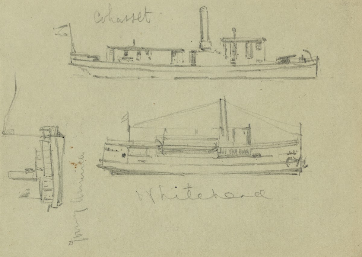 Broadside views of the Whitehead Cohasset and Young America 1860 1865