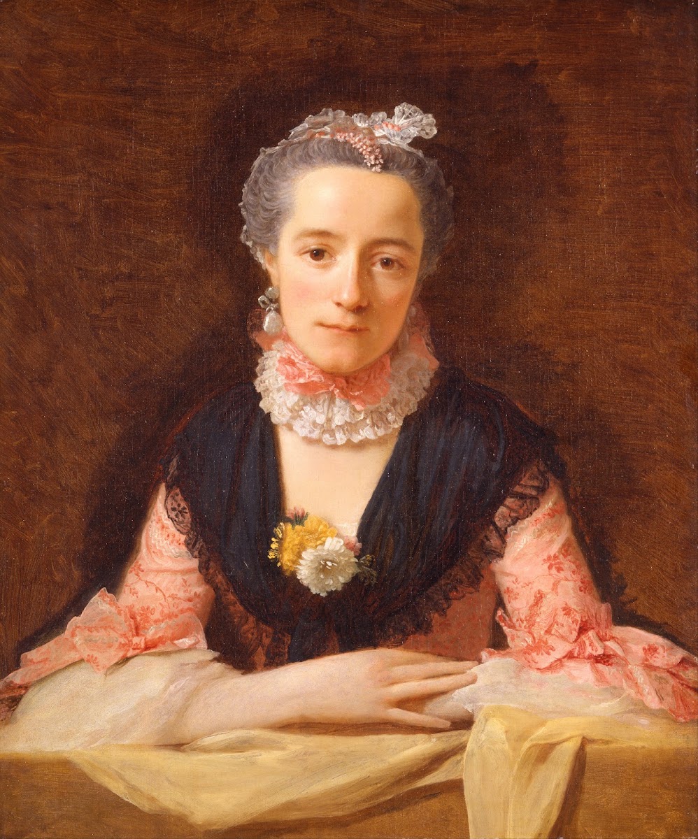 Lady In A Pink Silk Dress