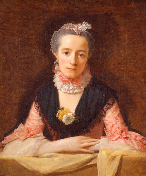 Lady In A Pink Silk Dress