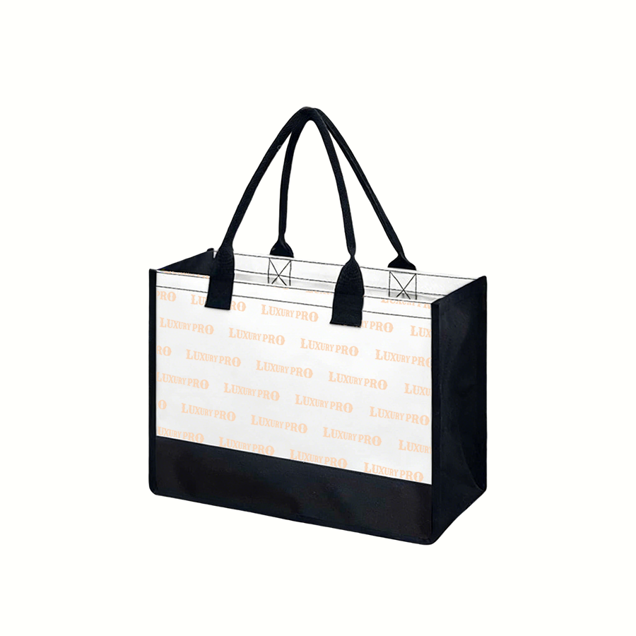 3D Black-edged tote bag (double-sided half-printed)