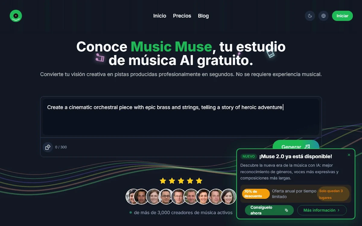 Captura de MusicMuse