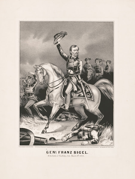 General Franz Sigel at the battle of Pea Ridge Ark March 8th 1862 1862