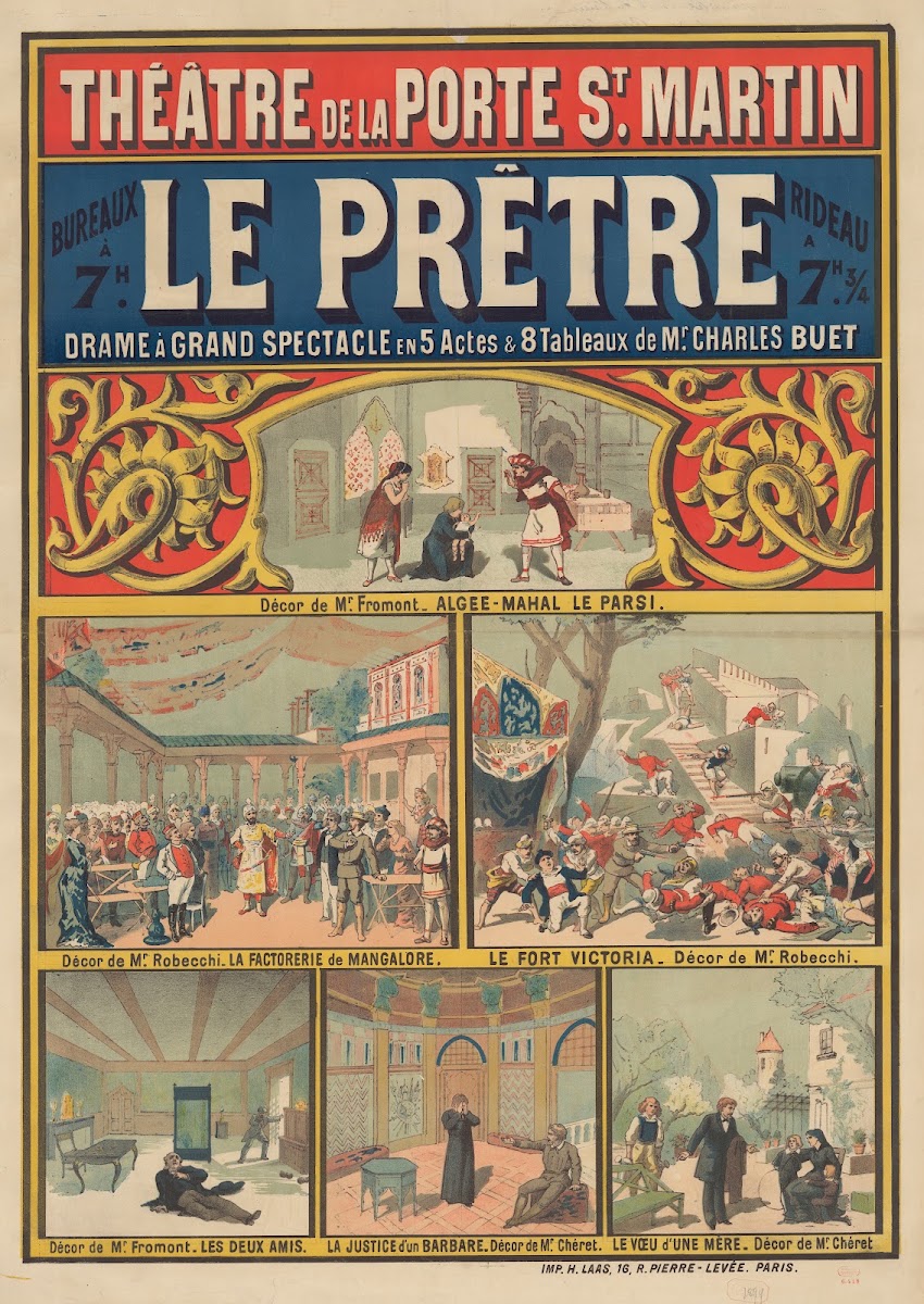 Théâtre de la Porte St Martin Le Prêtre 1888