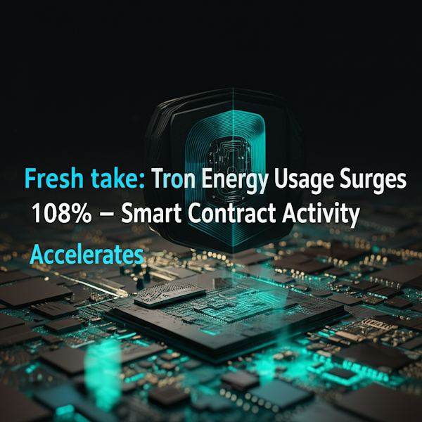 Fresh take: Tron Energy Usage Surges 108% – Smart Contract Activity Accelerates