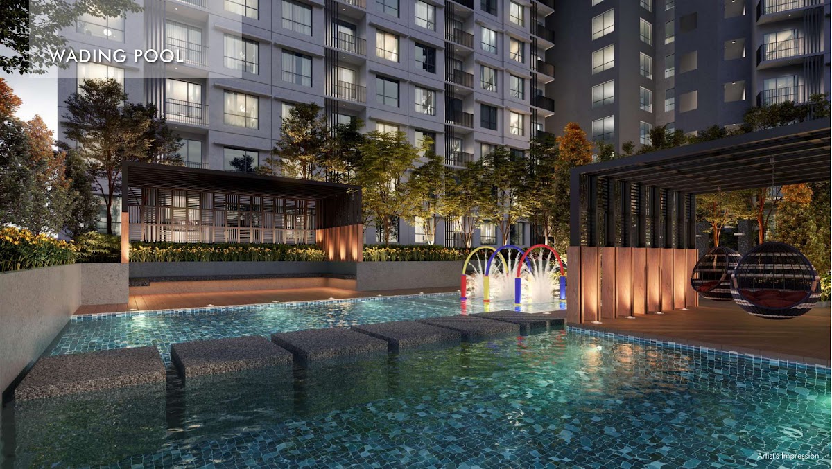 Tujuh Residences — swimming pool night