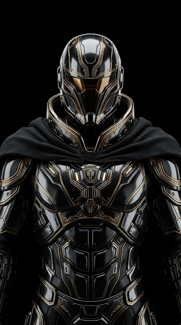 Polished Chrome Cyber Helmet on Dark Minimalist Background - Free mobile Wallpaper