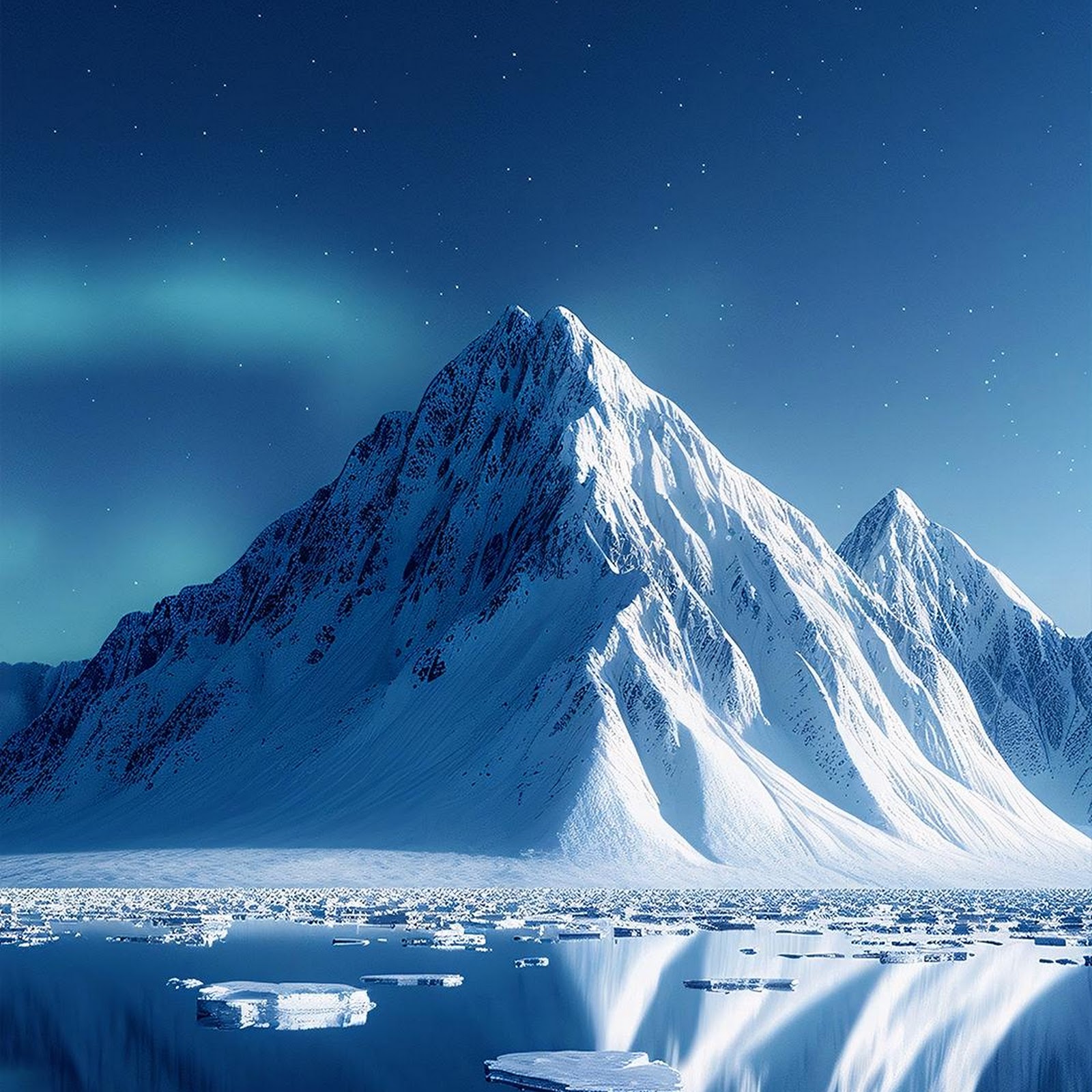 Download Frozen Peak Reflected In Water Full HD iPhone