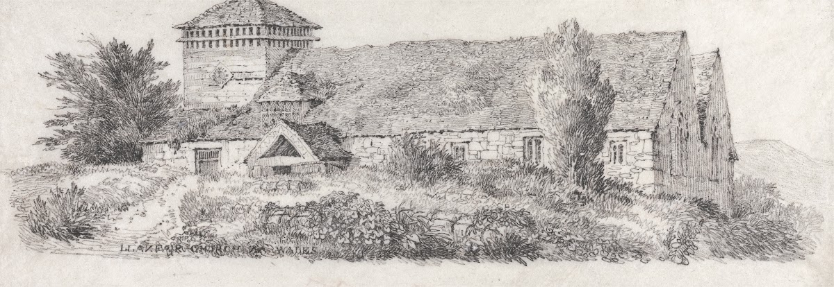 Llanfair Church North Wales for A Treatise on Landscape Painting and Effect in W
