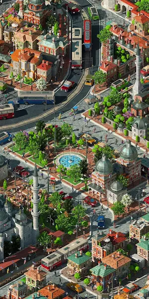 Istanbul, Turkey, Cityscape, Isometric View 5K Wallpaper Background