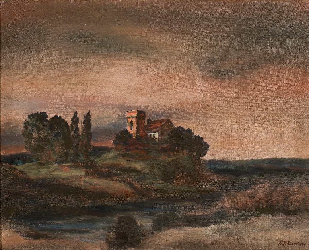 Landscape with ruins on a hill 1926