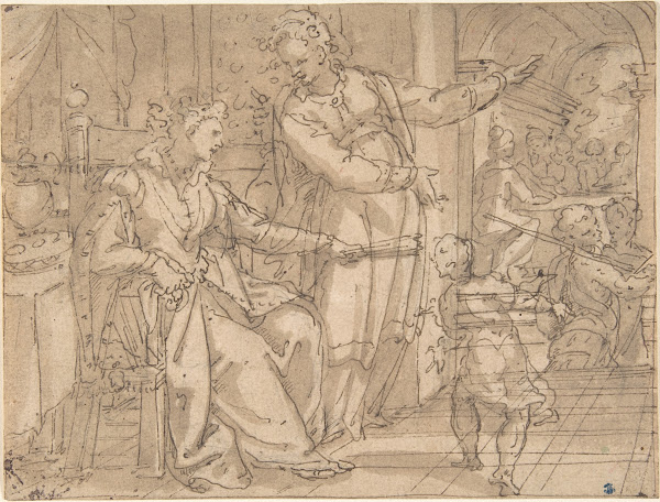 Two Women Talking Late 16thearly 17th Century