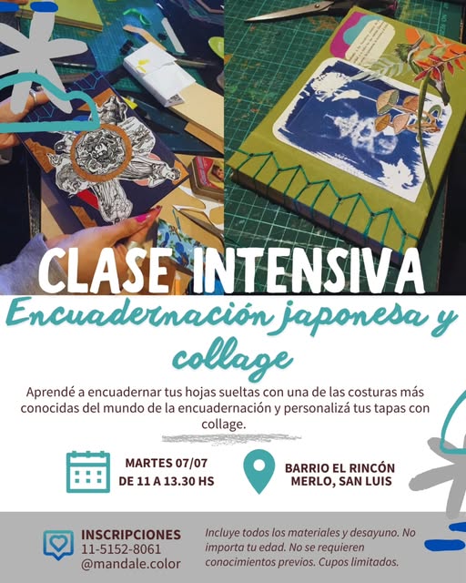 Taller de encuadernación japonesa y collage