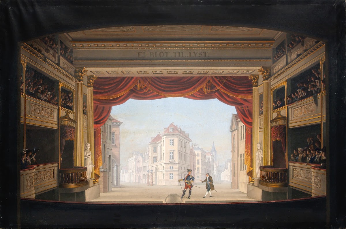 Det indvendige af Det kgl teater under fremstillingen af Jacob v Thyboe 1820  18