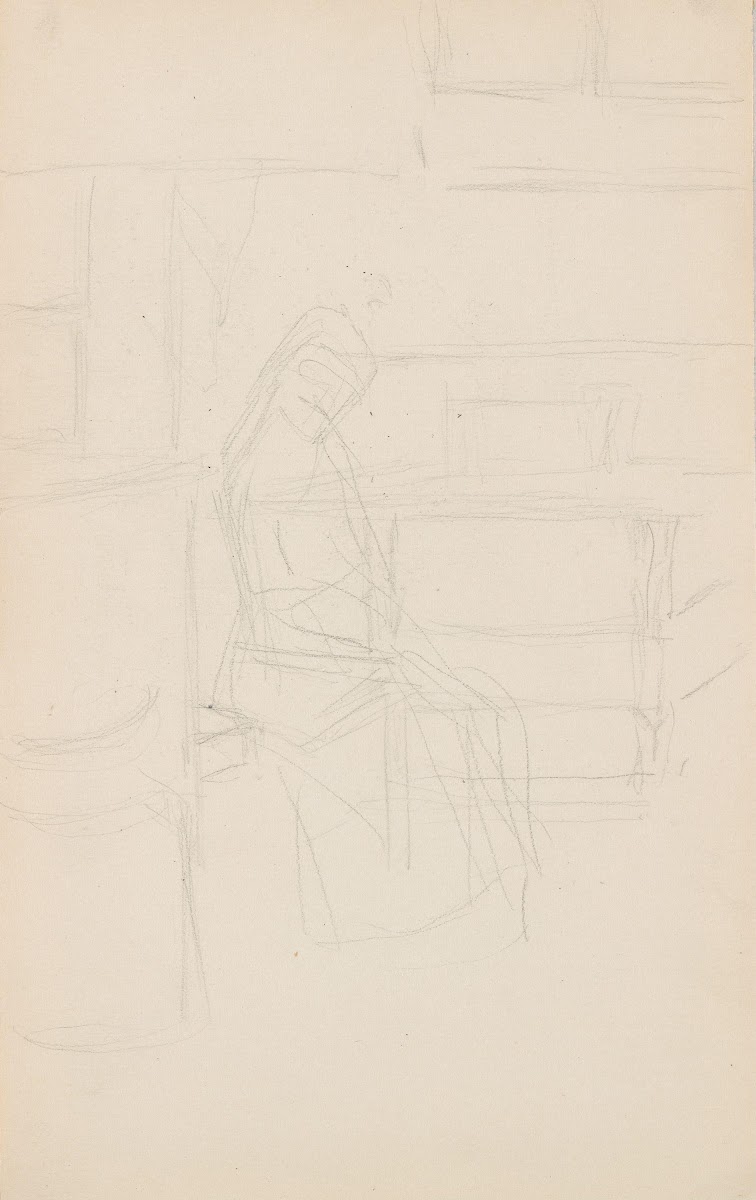 Sittende kvinne i interiør 1894