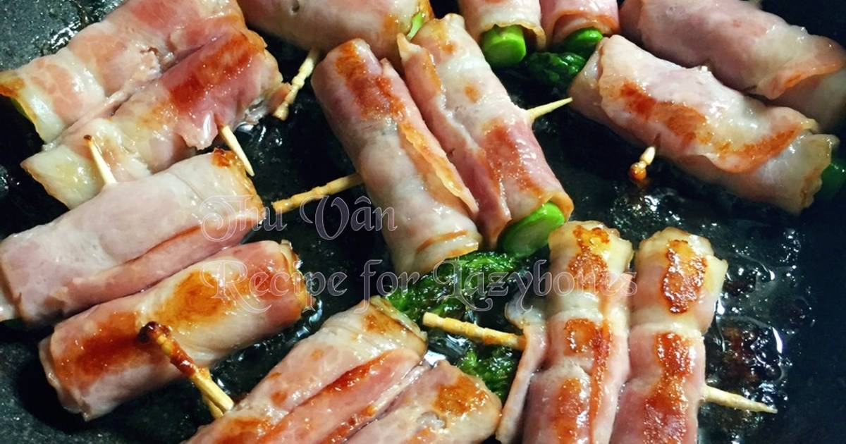 Thịt hun khói cuộn măng tây truyền thống