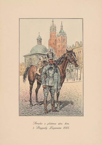 Strzelec z plutonu strz kon I Brygady Legionów 1915 r 1938
