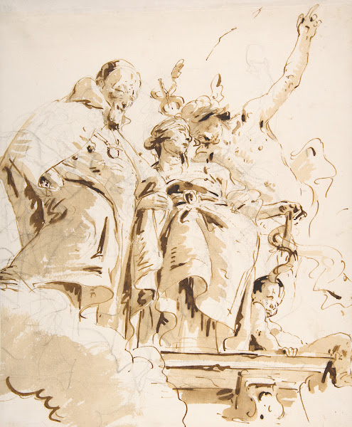 Aged Dignitary Attended by Mercury and Prudence 16961770