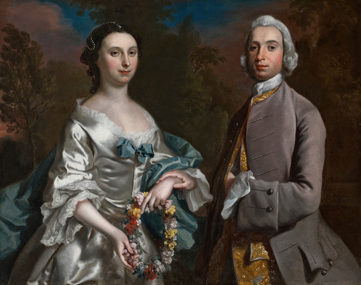 Portrait of Mr Edward Pryce b1723 Gunley and Mrs Frances Pryce neé Egerton Trely