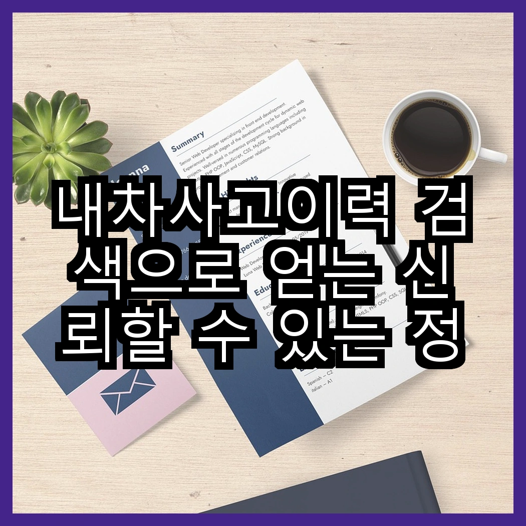내차사고이력 검색으로 얻는 신뢰할 수 있는 정보 썸네일