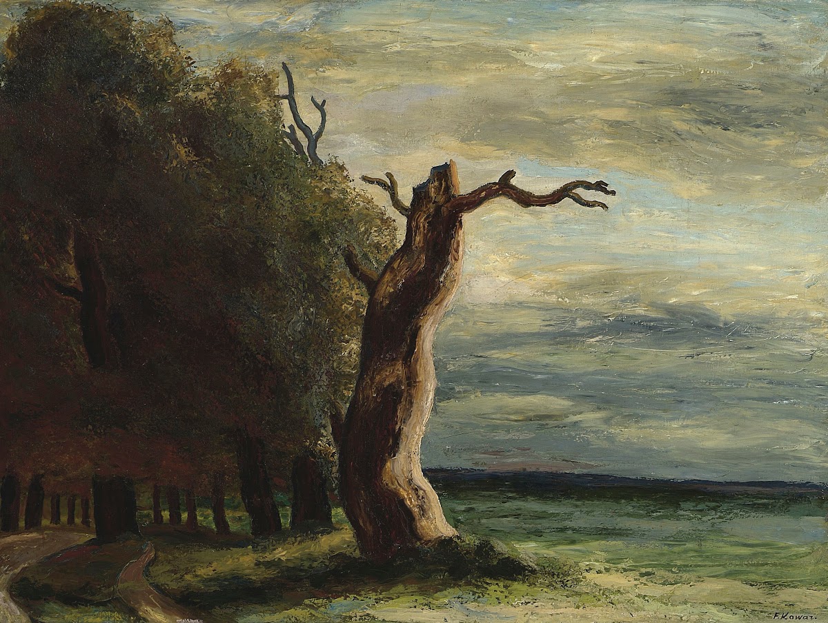 Wilanów landscape Dry tree 1930