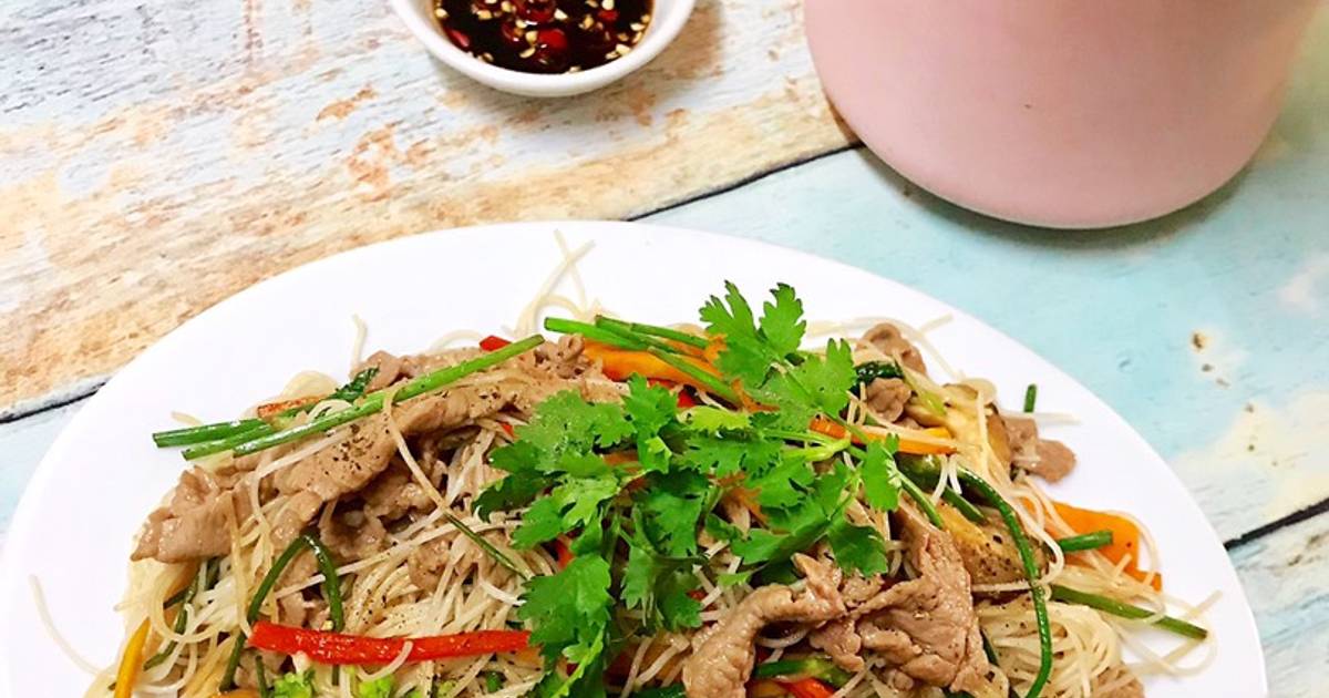 Bún Gạo Xào Thịt Bò
