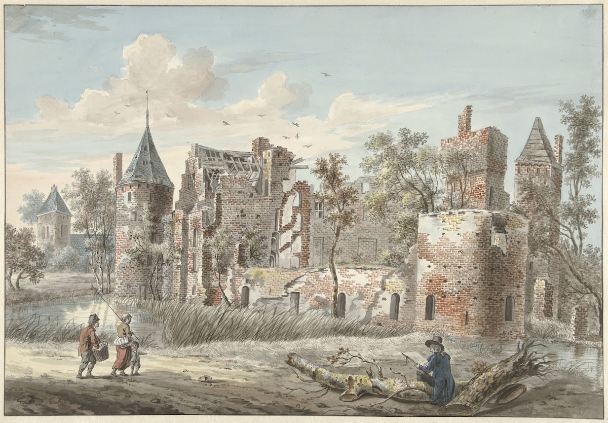 Ruïne van het Huis ter Haar bij Maarssen 1797