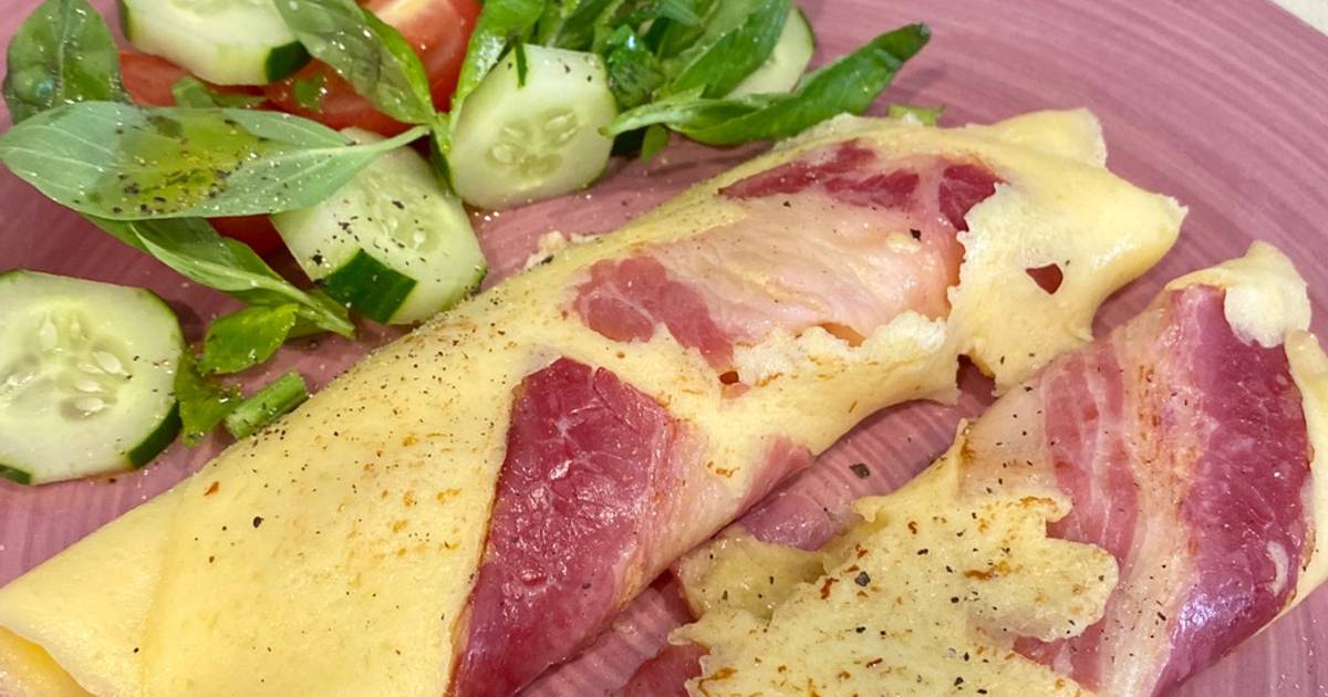 Crepe phô mai và thịt xông khói