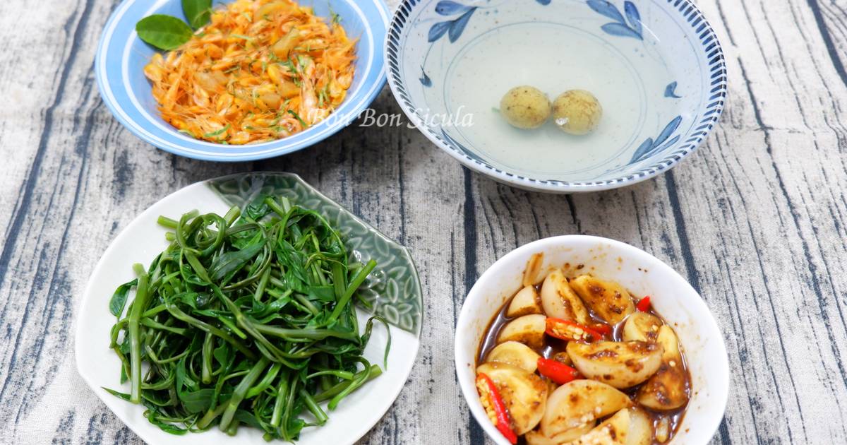 Canh Rau Muống Cà Dầm Tương