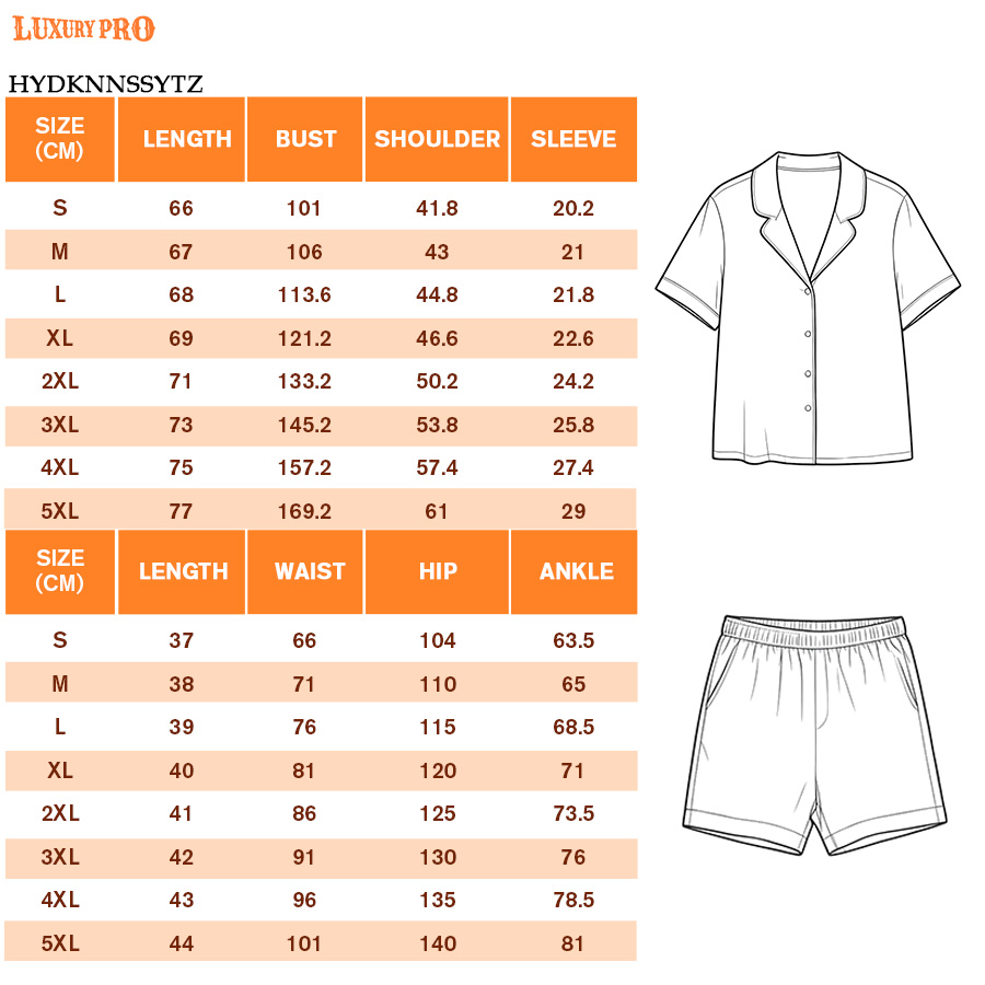 AOP HY Short Milk Silk Pajama Set