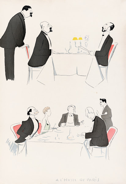 A LHotel de Paris two tables one with Grand Duke Nicholas the other with Princes