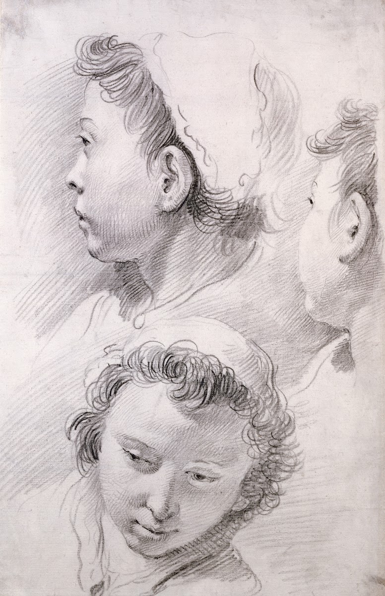 Three Studies of the Head of a Youth 1737