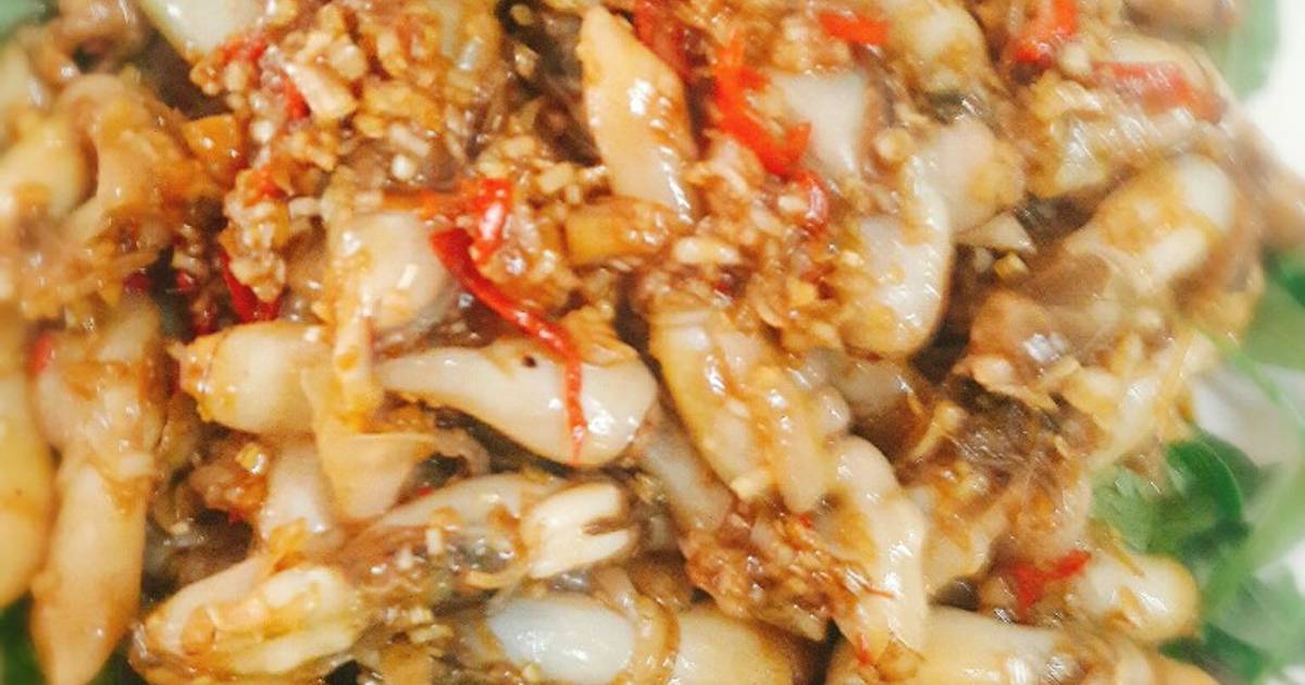 Ốc móng tay xào sả ớt
