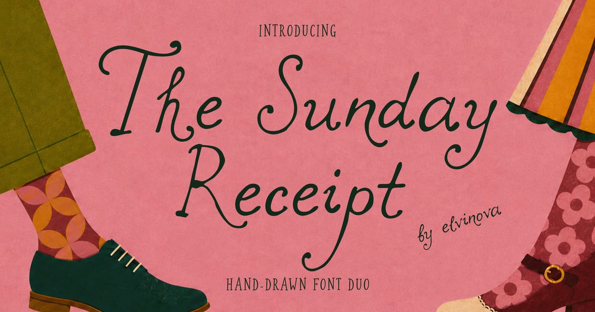 El dúo de fuentes Sunday Receipt Free Download – Envato Elements