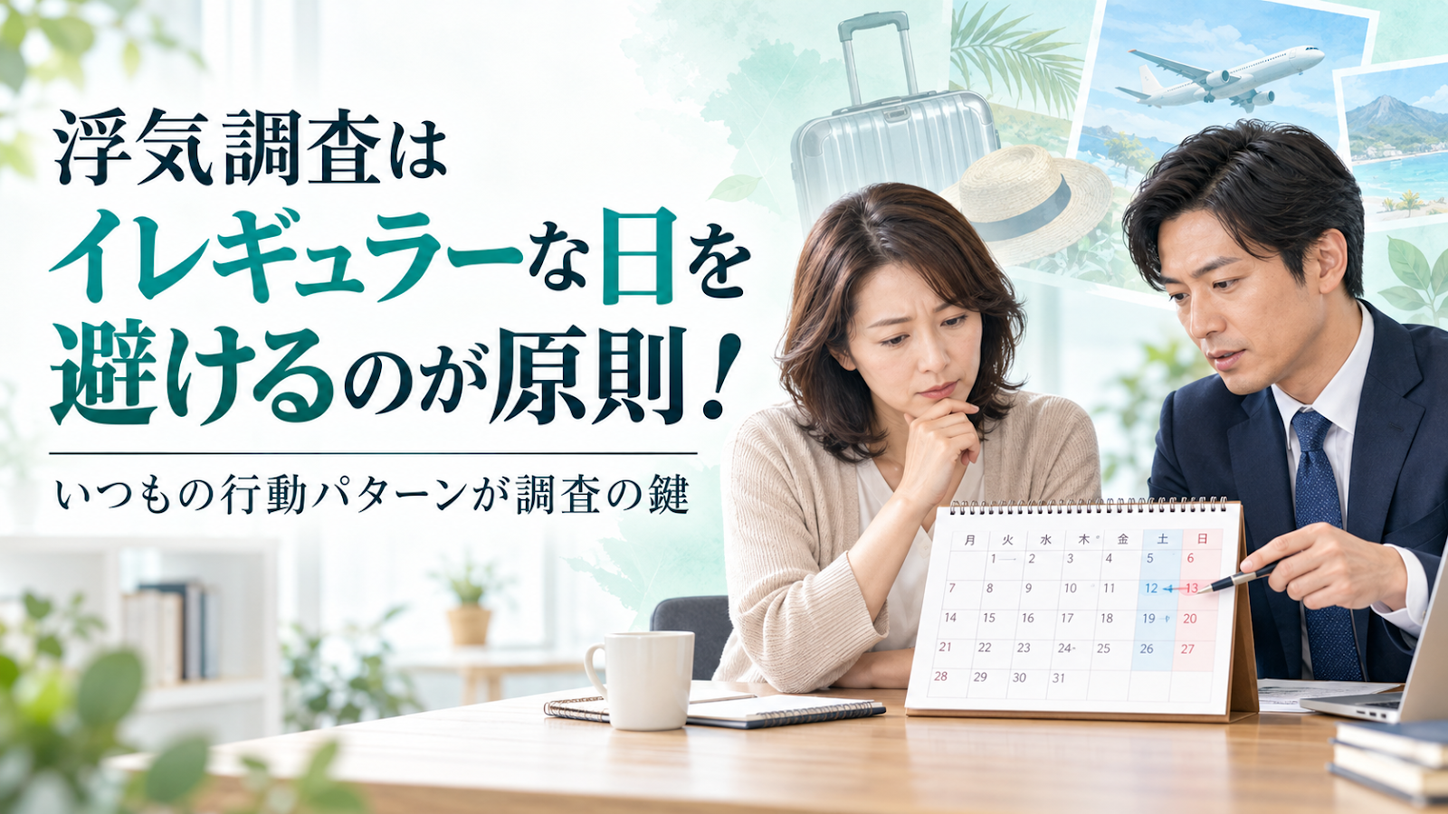 浮気調査は「イレギュラーな日や行動」を避けるべき！その理由とは