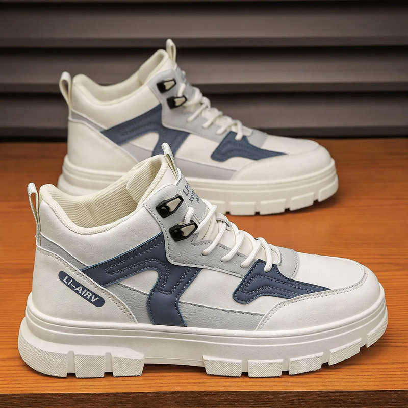Men's boots with platform, non-slip rubber sole