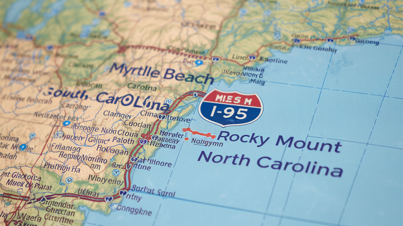 How Far Is Myrtle Beach from Rocky Mount NC?