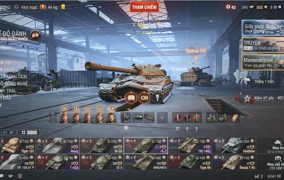 Acc World of Tanks PC có 4 tank 10  IS-7, T-62A, Maus và phá...