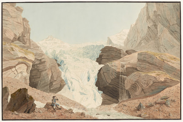 Le Glacier nommé Rosenlaui à côté du Wetterhorn