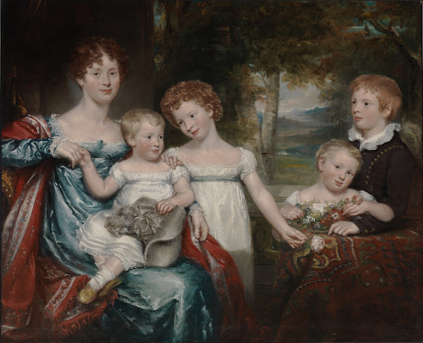 Mrs Hawkins and Family Copy after Sir William Beechey ca 1818 1820