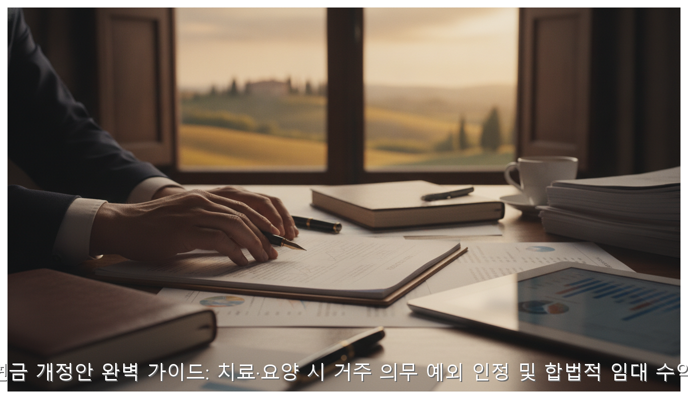 2026년 주택연금 개정안 완벽 가이드: 치료·요양 시 거주 의무 예외 인정 및 합법적 임대 수익 극대화 전략 핵심 안내 및 분석 인포그래픽 (2)
