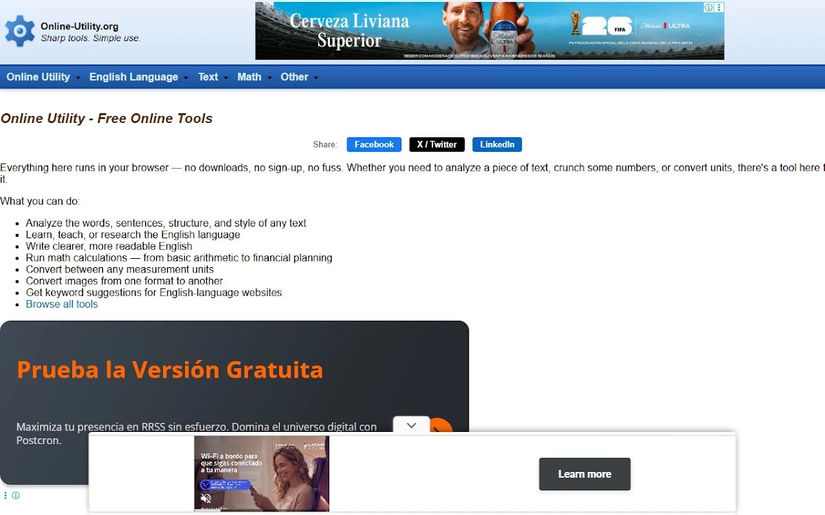 Captura de Text Analyzer